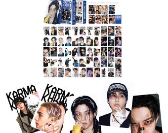 Set Stray Kids Photocards E Adesivi - 64 Carte Olografiche + 60 Stickers, Per Fan Collection E Scambi