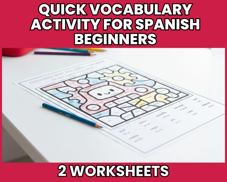 Spanish Colors Color by Code Worksheet, Los Colores Activity for ...