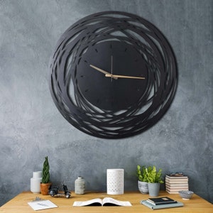 Wandaccessoire, Metallskulptur, große Wandkunst, Metallschild, geometrische Wandkunst, abstrakte Wandkunst, Uhr Dekor