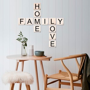 Scrabble, Wood Wall Art Decor, Ornament, Wood Wall Panel, Wooden Tree, Plywood Metal, Housewarming Gift, Wall Art, Living Room Decor