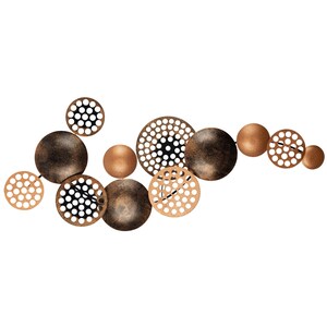 Accesorio de pared, Escultura de metal, Arte de pared grande, Signo de metal, Arte de pared geométrico, Arte de pared abstracto, Gold Bronte