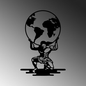 Einzugsgeschenk, Wandaccessoire, Metallskulptur, große Wandkunst, Metallschild, Atlas Wandkunst, abstrakte Wandkunst, Weltkarte Dekor