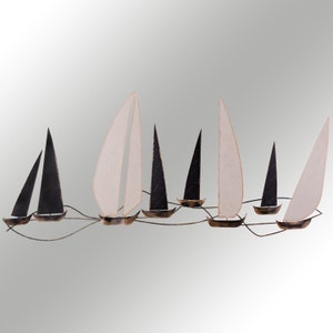 Wandaccessoire, Metallskulptur, große Wandkunst, Metallschild, geometrische Wandkunst, abstrakte Wandkunst, Segeln Yatch