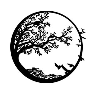 Tree Decor, Accesorio De Pared, Escultura De Metal, Arte De Pared Grande, Signo De Metal, Arte De Pared Circular, Arte Abstracto De Pared, Regalo De Navidad, Signo De Bosque