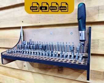 Schroevendraaierbithouder lasergesneden bestand: gereed voor CNC-router (digitaal bestand)