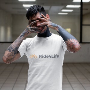 Ride4Life T-shirt, Unisex T-shirt, Ride for Life, MTB, Bike Shirt