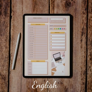 Daily Planner, Digital Planner, Flexible, Undated, Dated 2022 2023 2024, Planner, Aesthetic, iPad Android Planner