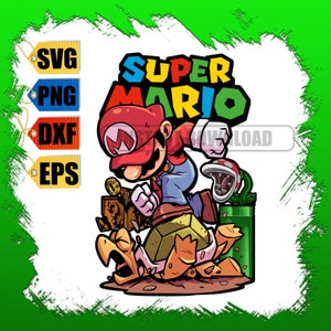 Super Mario PNG, Super Mario Clipart, Super Mario Digital Paper, Super Mario Shirt Svg