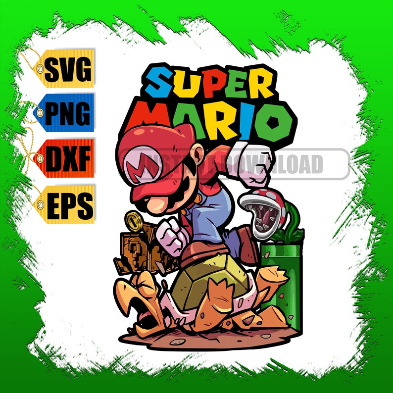 Super Mario PNG, Super Mario Clipart, Super Mario Digital Paper, Super