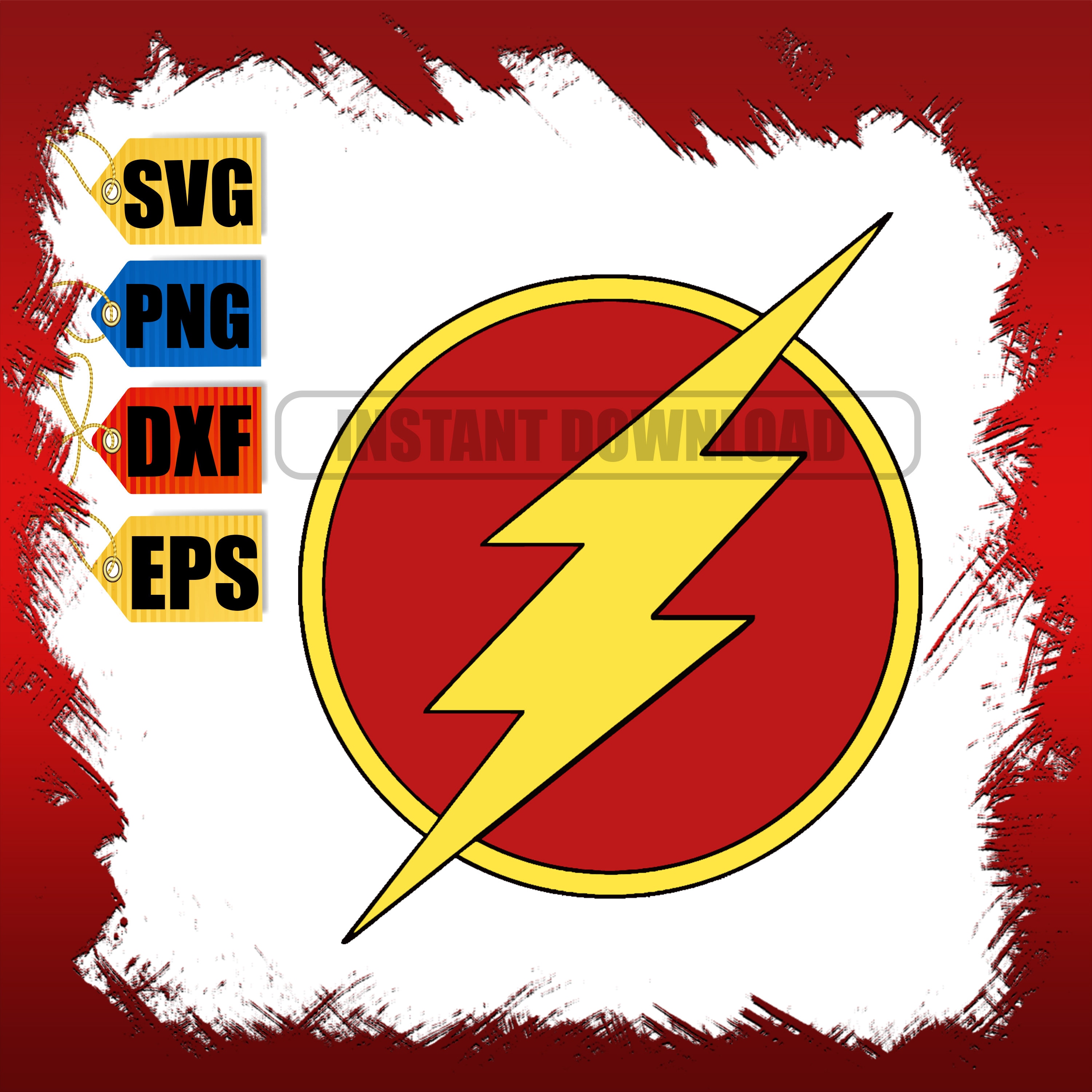 The Flash Superhero Lightning Bolt Red And Black Logo Embroidered Iron On  Patch