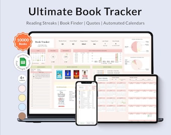 Google Sheets Reading Tracker, Book Review Journal, TBR (Digital Download)