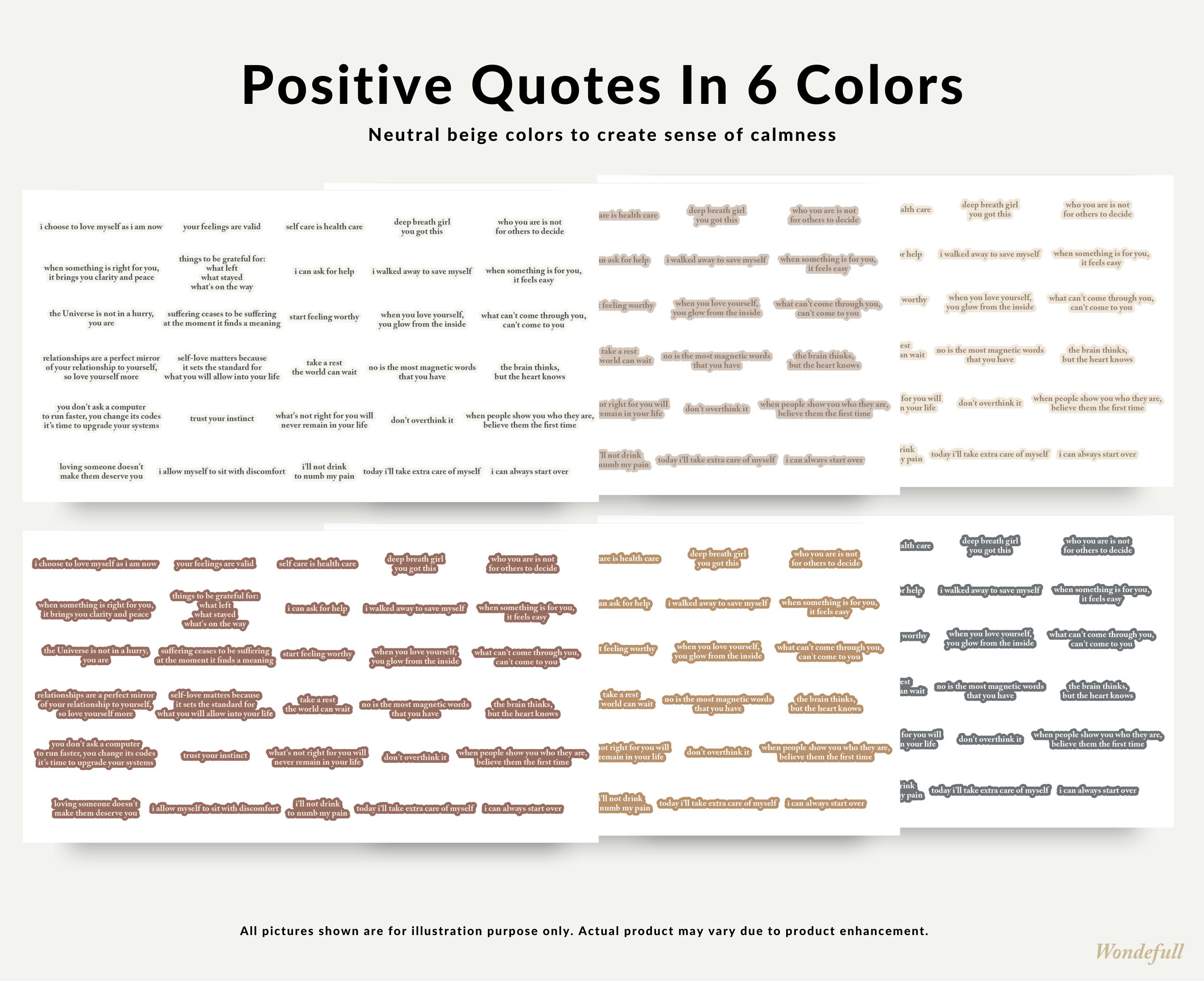 Self Love Quotes Stickers Positive Quotes Stickers Goodnotes Etsy