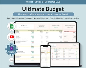 Monthly Budget Planner, Zero-based Budget Spreadsheet Google Sheets