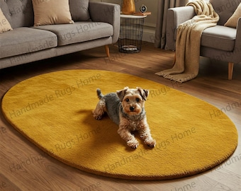Hand-Tufted Wool Area Rug: Colorful Modern Design, Vibrant Home Decor