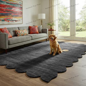 Contemporary green rug made from premium materials, offering both comfort and style.