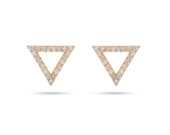 Triangle Silver Earring • Unisex Earrings • Earrings for Women • Geometric Earring • Minimalist Jewelry • Gift for Her • Perfect for her