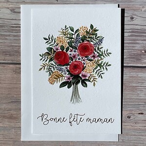 carte bonne fête maman bouquet