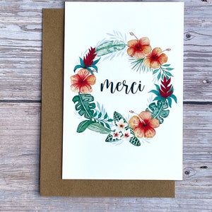carte couronne tropicale Merci