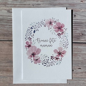 carte bonne fête maman couronne