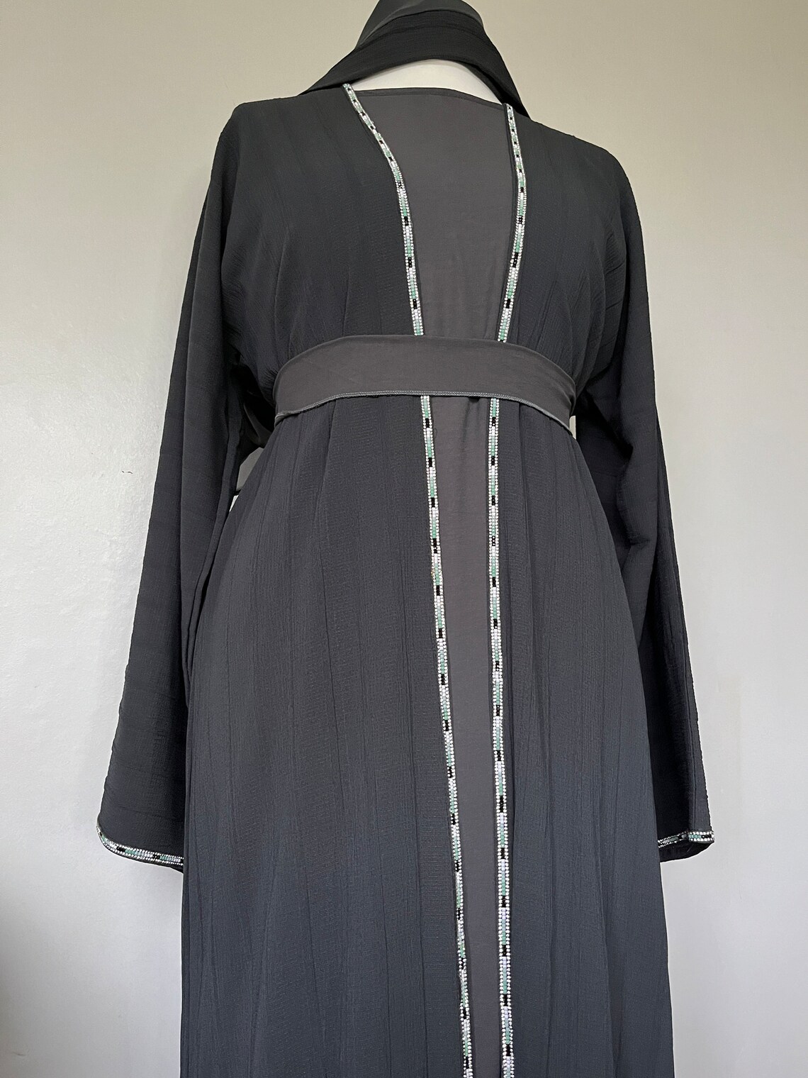 Black Plus Size Dubai Abaya for Women