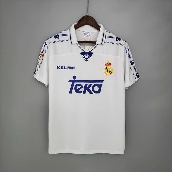 Tomaat Onbevreesd Schots Buy Real Madrid 1996 Home Retro Football Shirt Online in India - Etsy