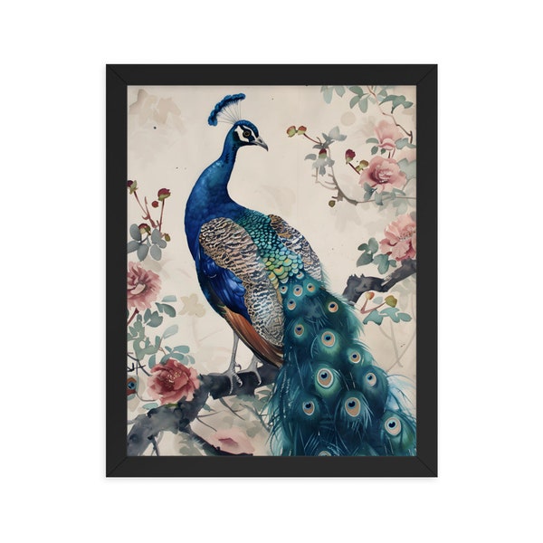 Bauhaus Peacock Wall Art gerahmter Druck Plakat