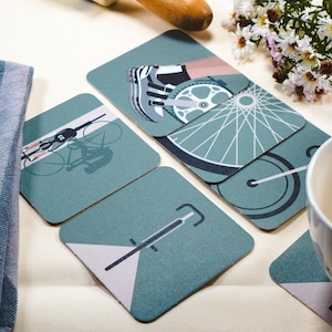 Onderzetters voor fietsfans | Perfect fietscadeau | Racefiets | Cadeau voor fietsers