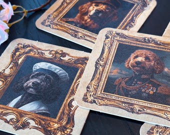 Cadeau voor hondenbezitters, onderzetters voor honden, bierviltjes, cadeau voor hondenliefhebber, huisdier, cadeau voor hondenmoeder/hondenvader