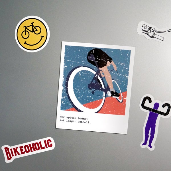 Magnet Fahrrad Geschenk, Rennrad,  Kühlschrank, Büro, Geschenkidee, Fahrradfahrer, Radfahrer beschenken, Rennrad, Muttertag, Biker