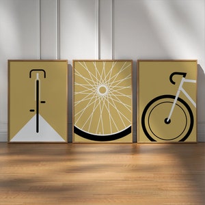 Poster Artwork Fahrrad 3-teilig, Fahrrad Geschenk, Illustration minimalistisch, Rennrad, Geschenkidee, Biker Wandbild Bild 8