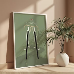 Poster Artwork "Rennrad Couple" Fahrrad, Fahrradliebhaber Geschenk, Illustration minimalistisch, Rennrad, Geschenkidee, Biker, Radfahrer
