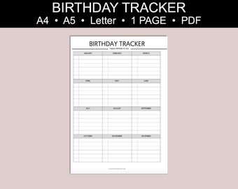 Birthday Anniversary Reminder Book - Etsy