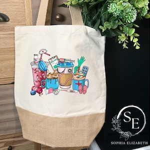 Gorgeous Nurse/Medical Starbucks Inspired Tote/Jute Bag
