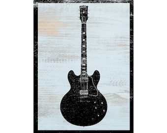 Gibson/Epiphone ES-355 Guitar Art, Poster, Wall Art, Music, Instant JPEG Digital Download