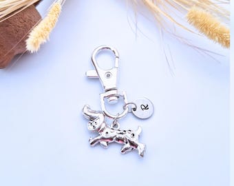 Personalisierte Initial Hund Schlüsselanhänger, Haustier Taschenanhänger