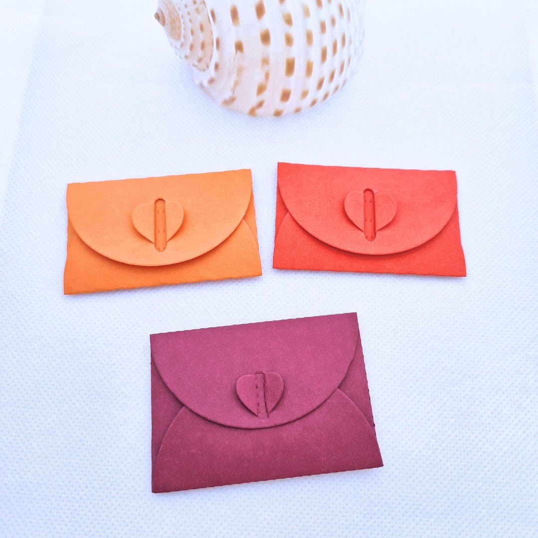 10 Pcs, Small Envelopes,tiny Envelopes,paper Envelopes,heart Envelopes ...