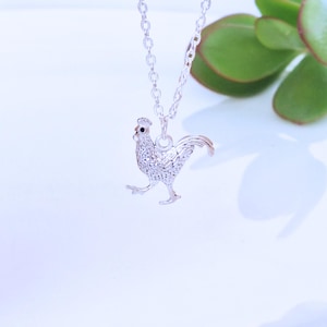 Charming Chicken Necklace,Rooster Necklace,Perfect Gift For Farmer,Chicken Lover Present,Farm life charm,Country style jewelry,Rustic animal