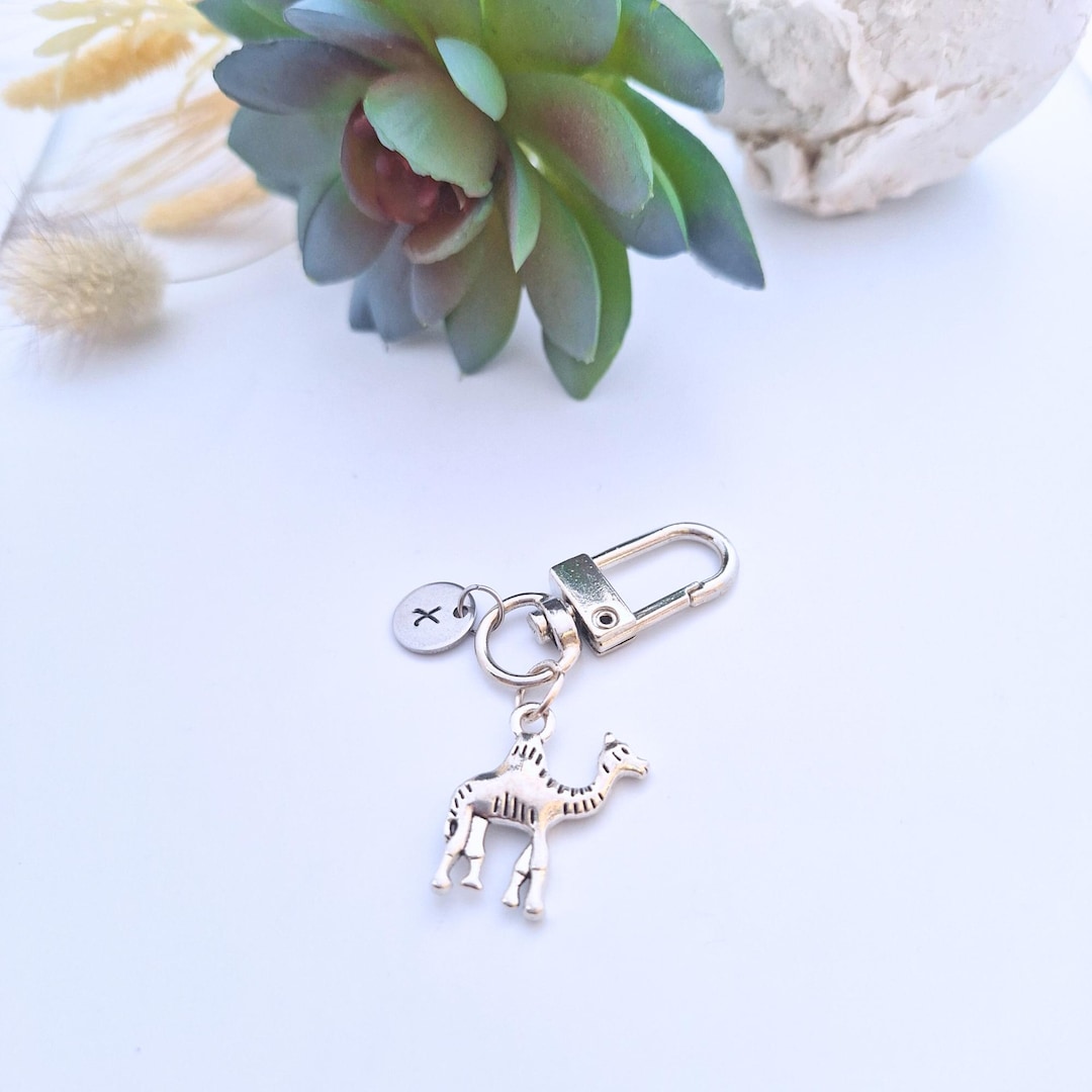 Camel Keychain, Personalized Initial, Travel Gift - Etsy