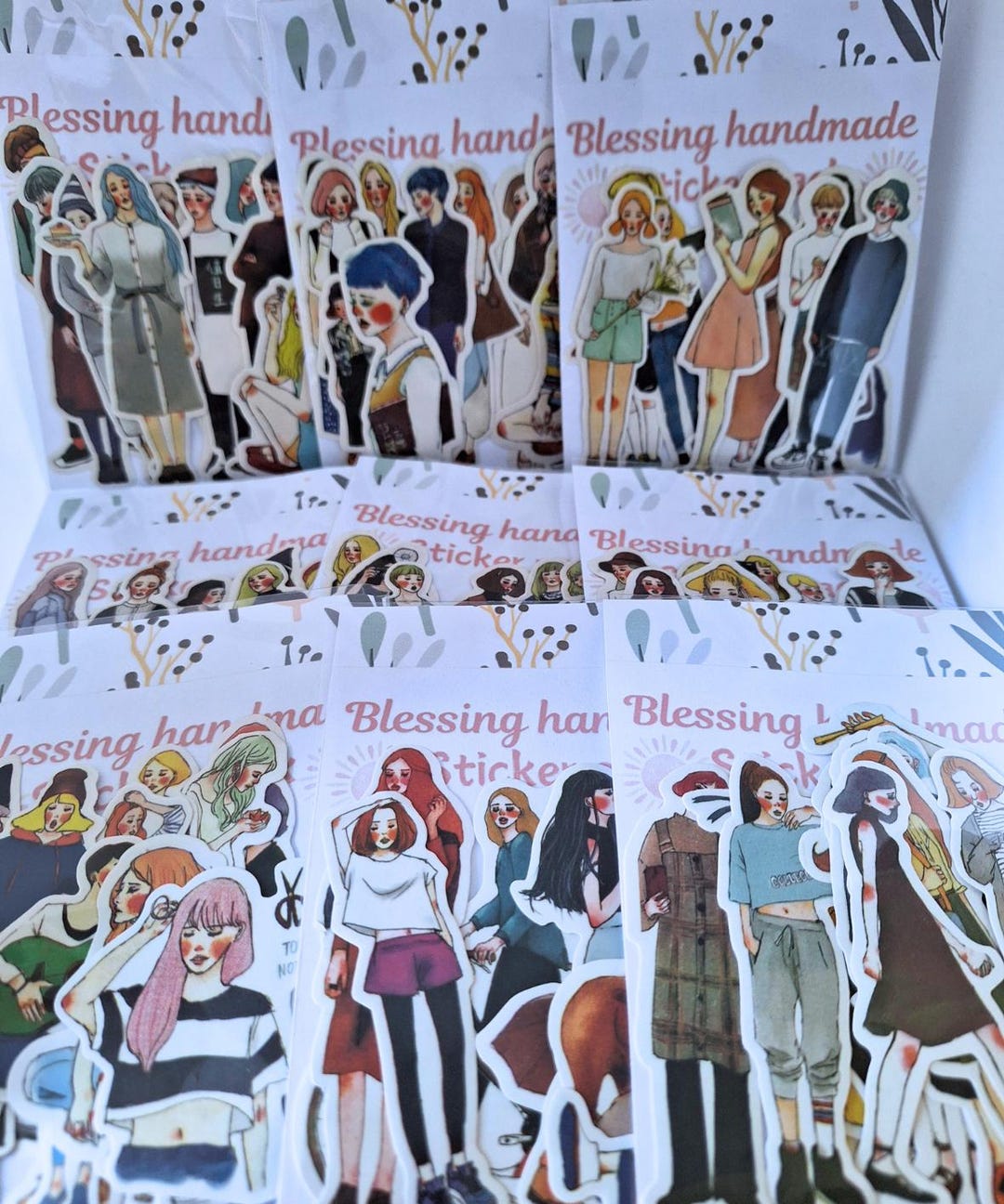 Random Lady Sticker Lady Sticker,fashion Girls Sticker,stickers Scrapbook,student Planner ...