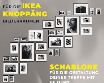 Plantilla de marco de fotos digital DIY para imprimir tus escaleras (adecuada para marcos de fotos IKEA KNOPPÄNG)