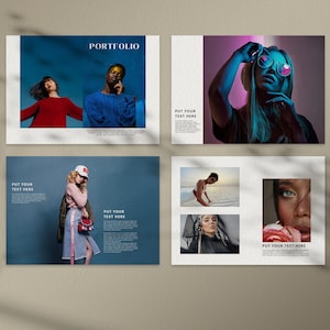 CANVA Portfolio Fashion Photography Template DIN A4 colorful design