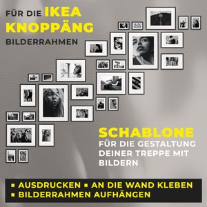 Plantilla de marco de fotos digital DIY para imprimir tus escaleras (adecuada para marcos de fotos IKEA KNOPPÄNG)