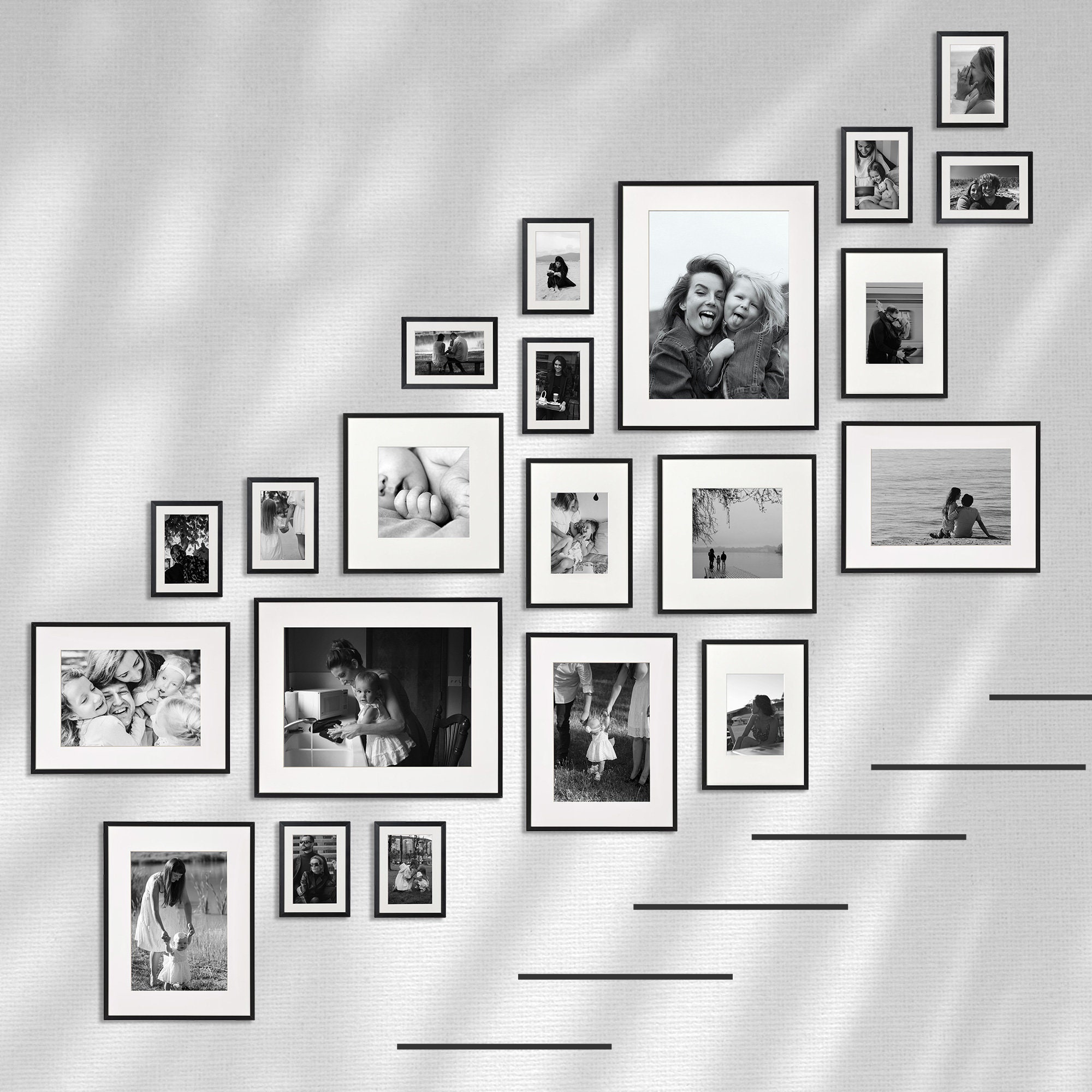Digital DIY Picture Frame Template for Your Stairs to Print (suitable ...