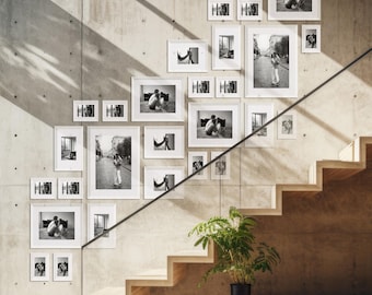 For IKEA KNOPPÄNG – Staircase wall/gallery template 231×218 cm with mounting points, printed, incl. instructions 0003 05