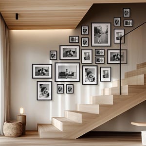 Gabarit pour escalier IKEA RÖDALM gauche/droite – Gabarit mural 206×198 cm, avec points de fixation, imprimé avec instructions 0002 01