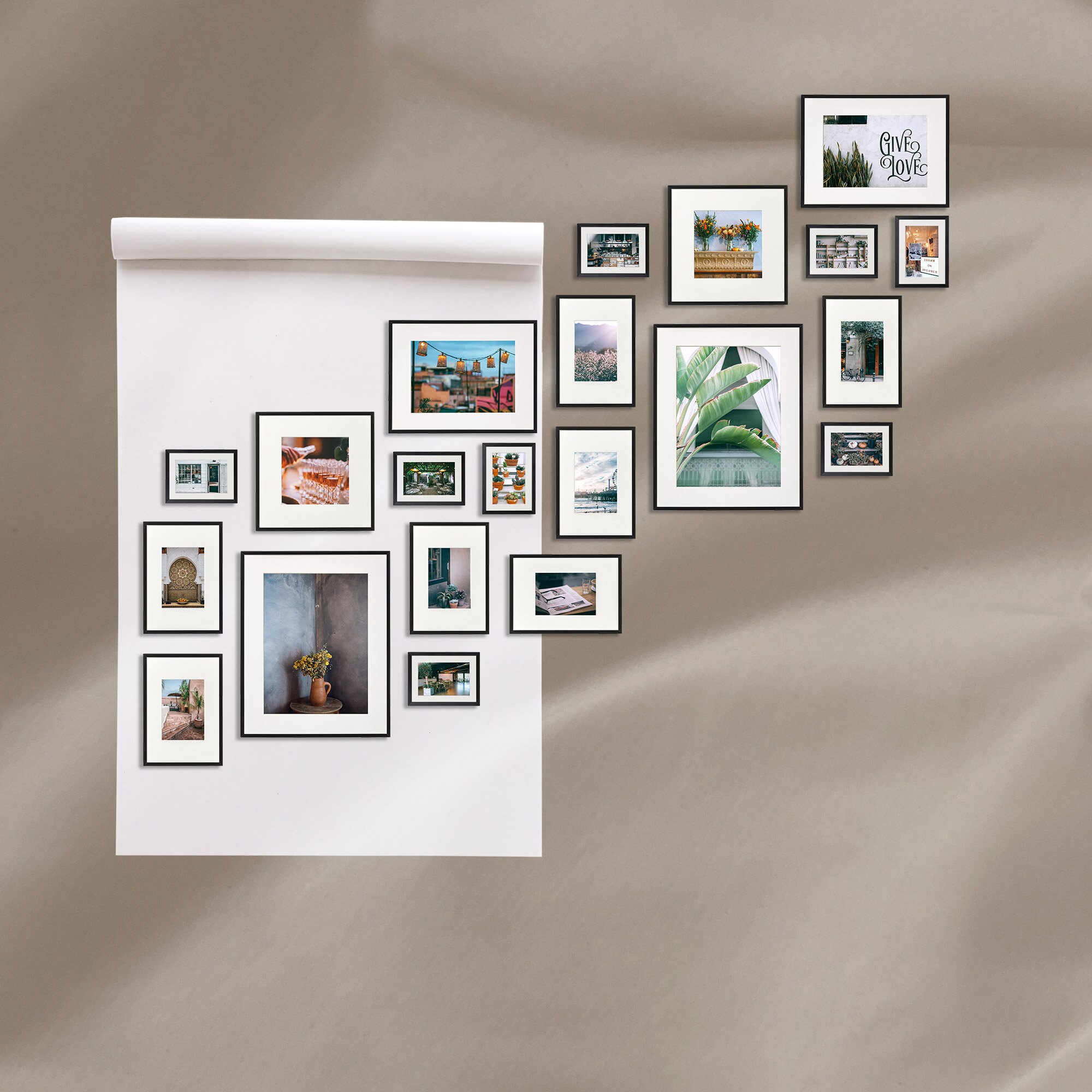 Digital Xxl DIY Picture Frame Template for Your Stairs to Print