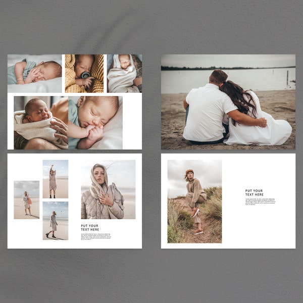 Photobook Portfolio Photography Lookbook Photoshop Template, A4, 28 Pages, PSD / PSB