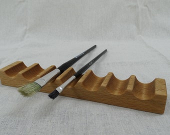 Paint brush rest,  Gift for painter, Handcrafted brush rest, Artist gifts, Beech wood