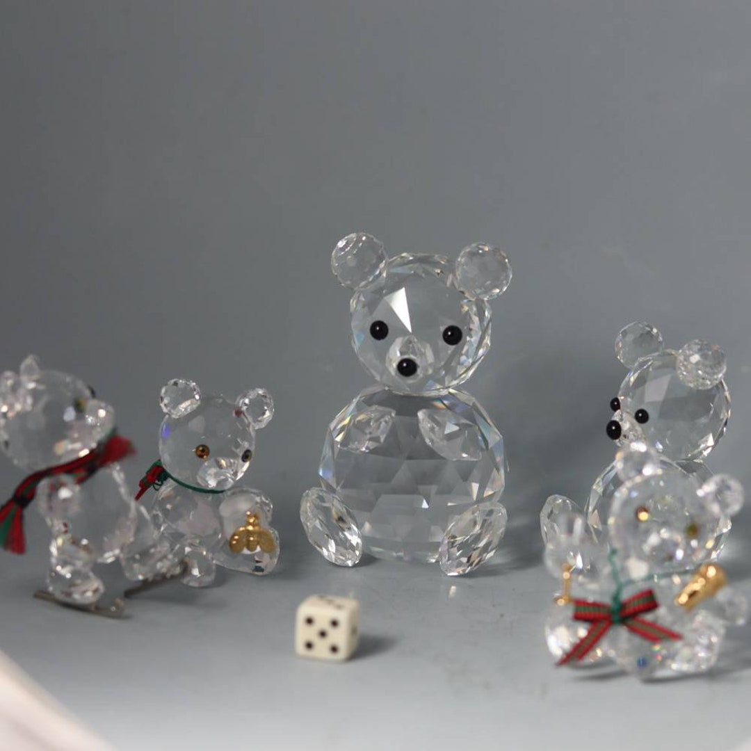 Swarovski Crystal Bear Family 5 Bears - Etsy