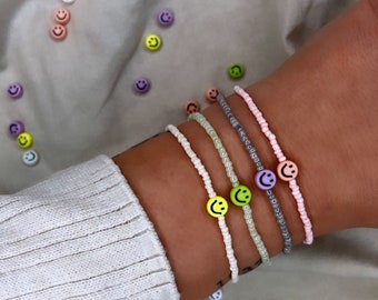 SMILEY Perlenarmband Armband Emoji filigranes Perlenarmband Schmuck Geschenkidee Geschenk Geburtstag Weihnachtsgeschenk Freundin